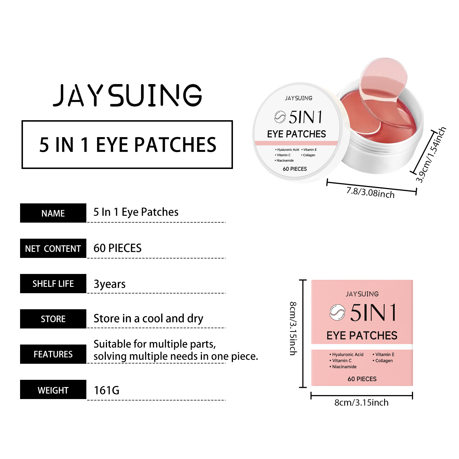 JAYSUING Patchs pour les yeux  - Hyaluronic Acid Facial Serum avis et prix