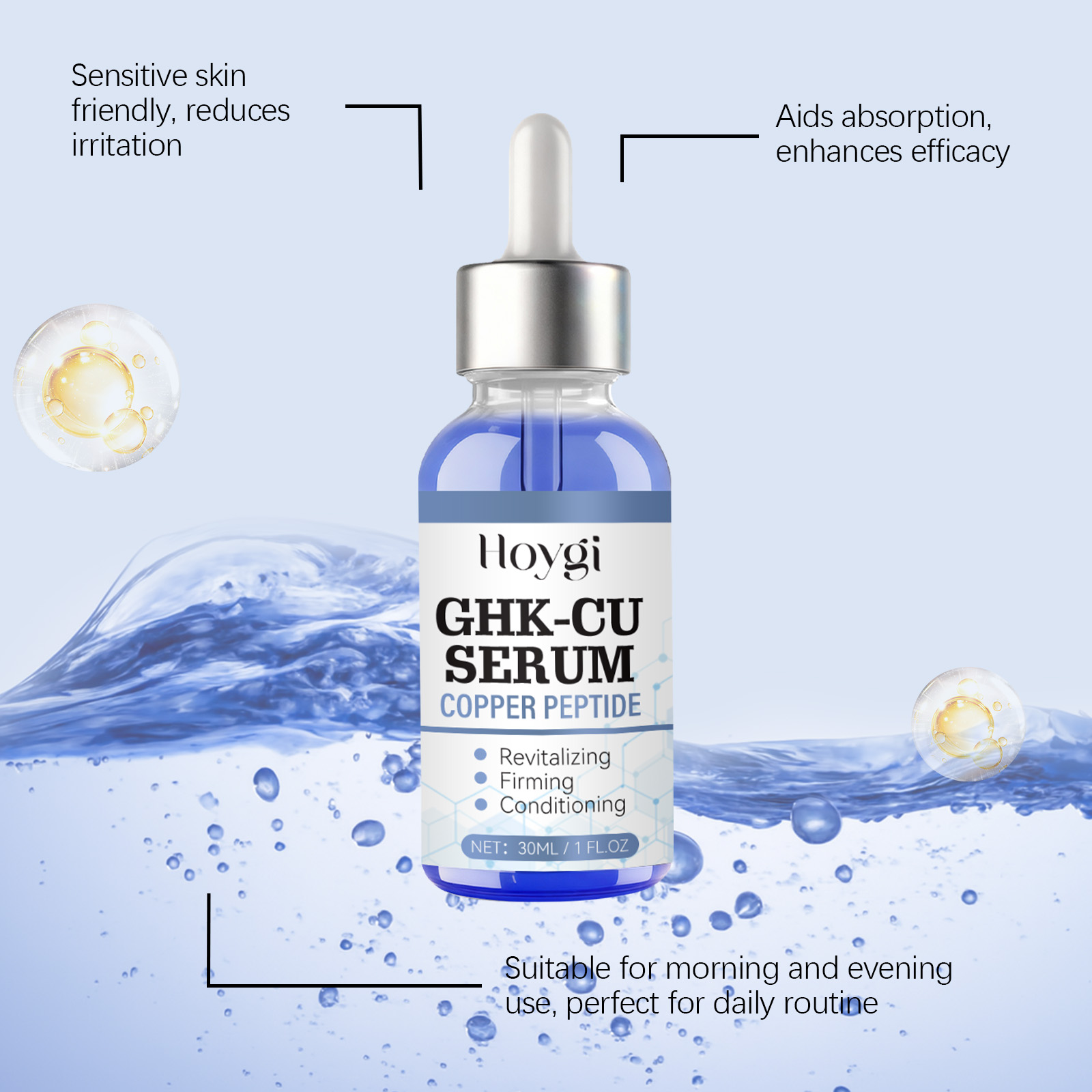 Sérum au cuivre et aux peptide - Hyaluronic Acid Facial Serum avis et prix